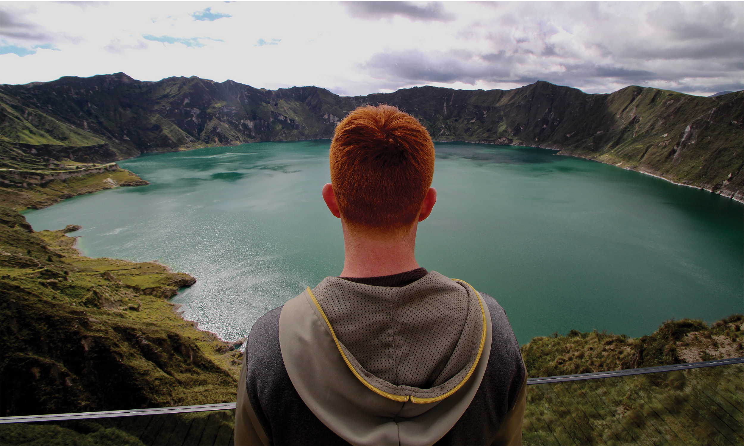 Image of a student overlooking a panorama in South Africa